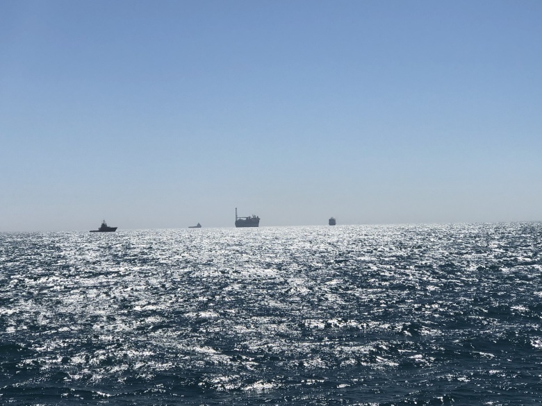 North Sea with some ships.
