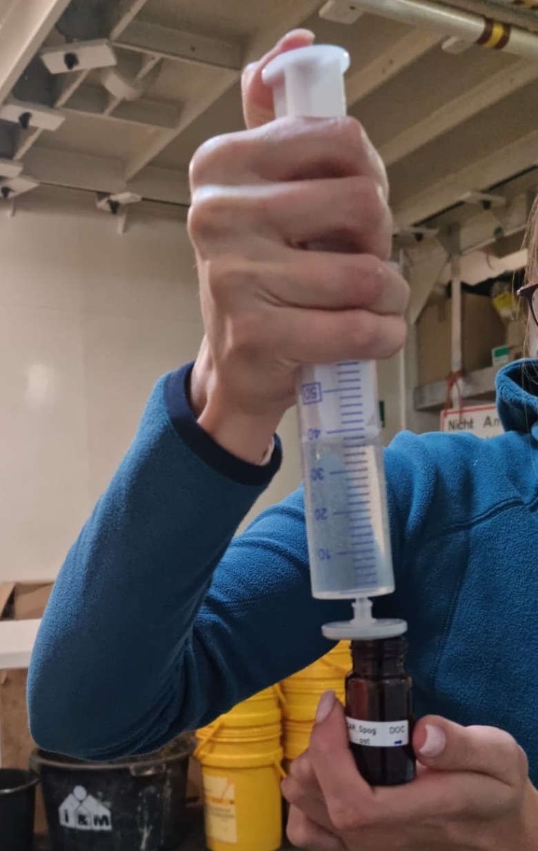 Filtration with a syringe filters